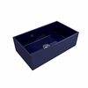 Bocchi Contempo Farmhouse Apron Front Fireclay 33 in. Single Bowl Kitchen Sink in Sapphire Blue 1352-010-0120